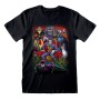 Camiseta de Manga Corta DC Comics Villains Negro Unisex