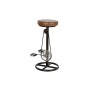 Tabouret Home ESPRIT Marron Noir Argenté Fer 41 x 42 x 74 cm