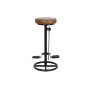 Tabouret Home ESPRIT Marron Noir Argenté Fer 41 x 42 x 74 cm