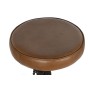 Tabouret Home ESPRIT Marron Noir Argenté Fer 41 x 42 x 74 cm