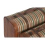 Lot de paniers Home ESPRIT Marron Multicouleur Bois Toile Colonial 60 x 24 x 37,5 cm (2 Unités)