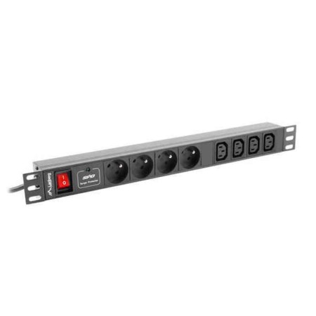 Multiprise 8 Prises avec Interrupteur Lanberg PDU-04E04I-0200-IEC-BK