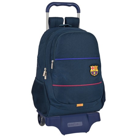 Mochila Escolar con Ruedas F.C. Barcelona Azul (32 x 44 x 16 cm)