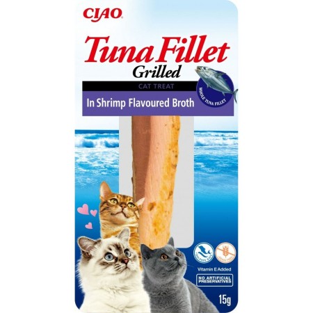 Snack para Gatos Inaba Flavoured broth Gambas 15 g Atún