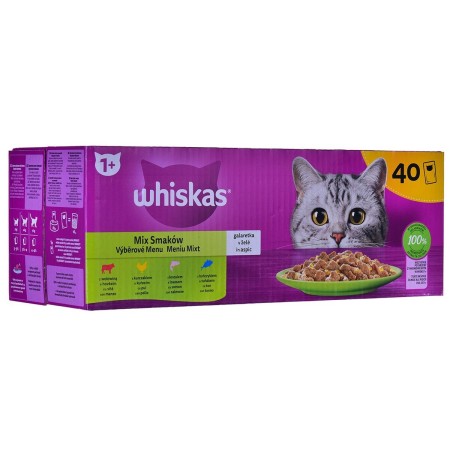 Comida para gato Whiskas Mix Favourites in jelly Pollo Salmón Atún Ternera