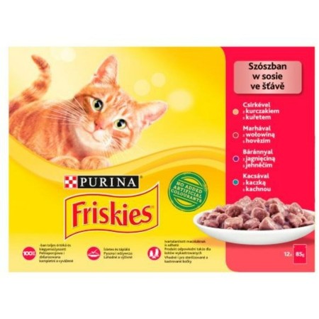 Comida para gato Purina Friskies Mix Pollo Ternera Cordero Pato