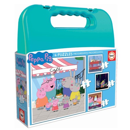 Set de 4 Puzzles Educa Peppa Pig Progressive (6-9-12-16 pcs)