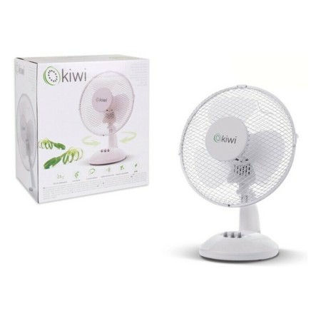 Ventilador de Sobremesa Kiwi Blanco 25W (Ø 23 cm)