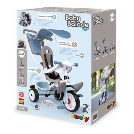 Tricycle Simba Balade Plus 3-en-1 Bleu (68 x 52 x 101 cm)