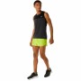 Pantalones Cortos Deportivos para Hombre Asics Core Split Verde limón