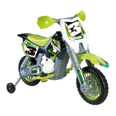 Motocyclette Feber Rider Cross 6 V Électrique Vert (82 X 57 x 119 cm)