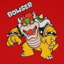 T shirt à manches courtes Enfant Super Mario Bowser Text Rouge