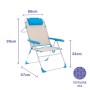 Silla Plegable Marbueno Azul Beige 67 x 99 x 66 cm