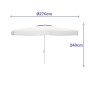 Parasol Marbueno Blanc Polyester Aluminium Ø 270 cm