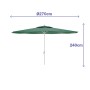 Parasol Marbueno Vert Polyester Acier Ø 270 cm