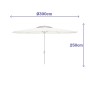 Parasol Marbueno Blanc Polyester Acier Ø 300 cm