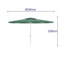 Parasol Marbueno Vert Polyester Acier Ø 300 cm