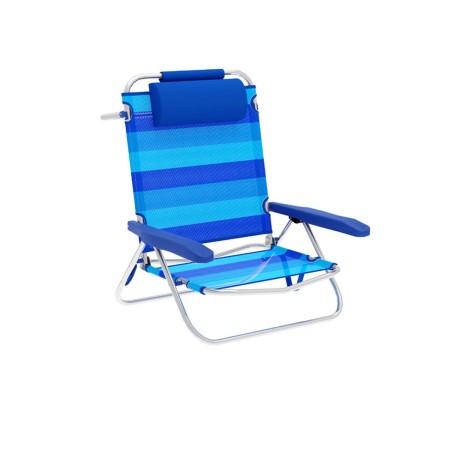 Chaise Pliante Marbueno Rayures Bleu 61 x 82 x 68 cm