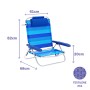 Silla Plegable Marbueno Rayas Azul 61 x 82 x 68 cm