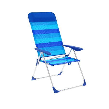 Chaise Pliante Marbueno Rayures Bleu 69 x 109 x 58 cm