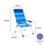 Chaise Pliante Marbueno Rayures Bleu 69 x 109 x 58 cm