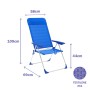 Silla Plegable Marbueno Azul 69 x 109 x 58 cm