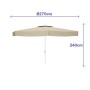 Parasol Marbueno Beige Polyester Aluminium Ø 270 cm