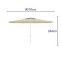 Parasol Marbueno Beige Polyester Acier Ø 270 cm