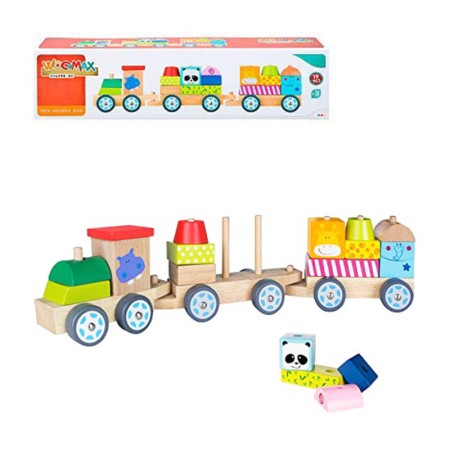 Jeu d'adresse pour bébé 41 cm Train Bois (18+ mois)