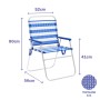 Silla Plegable Marbueno Rayas Azul Blanco 52 x 80 x 56 cm