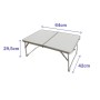 Table Piable Marbueno Aluminium Blanc 64 x 29,5 x 42 cm