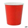 Set de Verres Algon Produits à usage unique Carton Rouge 20 Pièces 120 ml (24 Unités)