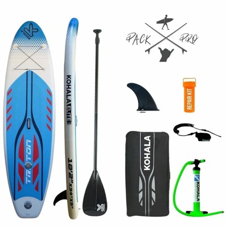 Tabla de Paddle Surf Hinchable con Accesorios Kohala Triton Blanco 15 PSI Multicolor (310 x 84 x 15 cm)