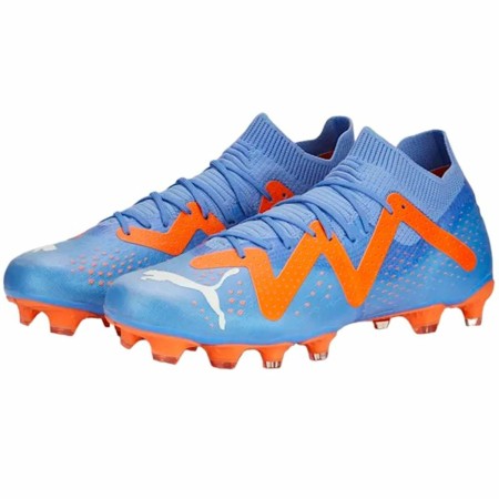 Botas de Fútbol para Adultos Puma Future Match Fg/Ag Glimmer Azul Naranja Mujer