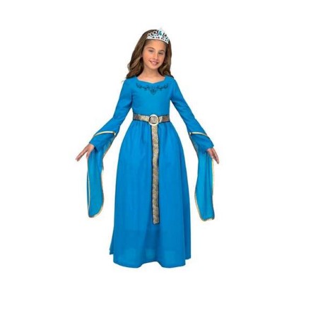 Déguisement pour Enfants Bleu Princesse Médiévale 5-6 Ans