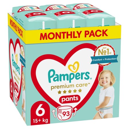 Pañales Desechables Pampers Premium 15-25 kg 6 (93 Unidades)