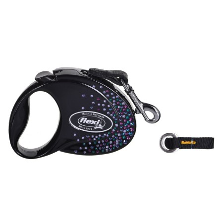 Laisse pour Chien Flexi Splash Mystic with Swarovski crystals Noir S