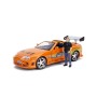 Playset Fast & Furious Brian & Toyota Supra 2 Pièces