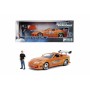 Playset Fast & Furious Brian & Toyota Supra 2 Pièces