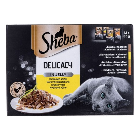 Aliments pour chat Sheba Delicacy in Jelly Poulet Dinde Canard Oiseaux