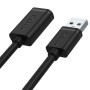 Cable USB Unitek Y-C450GBK Macho/Hembra Negro 2 m