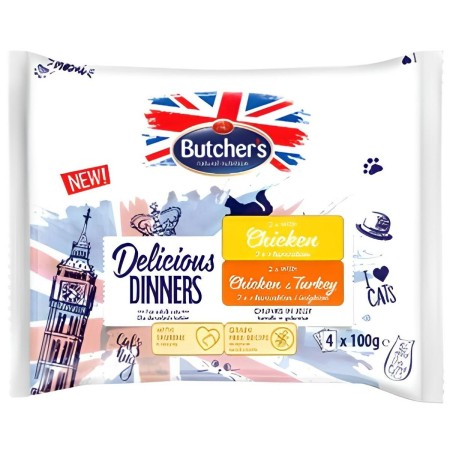 Aliments pour chat Butcher's Delicious Poulet Dinde