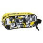 Trousse Fourre-Tout Double Minions M513 Noir Blanc Jaune (21 x 8 x 6 cm)