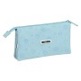 Trousse Fourre-Tout Triple Little Dreamer Smiley M744 Bleu clair (22 x 12 x 3 cm)