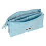 Trousse Fourre-Tout Triple Little Dreamer Smiley M744 Bleu clair (22 x 12 x 3 cm)