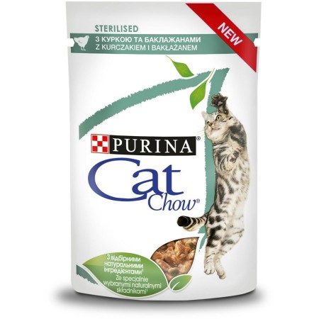 Comida para gato Purina Chow Sterlisied Gig Pollo