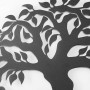 Décoration murale Keluly Arbre de vie 31 x 31 cm Noir Acier au carbone