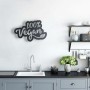 Decoración de Pared Keluly Vegan 100 % Negro Acero al carbono 43 x 31 x 13,5 cm