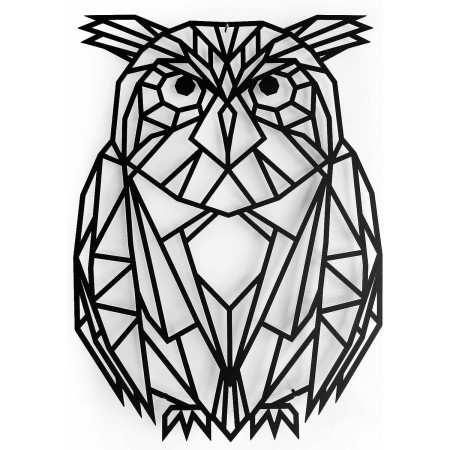 Décoration murale Keluly Hibou Noir Acier au carbone 43 x 31 x 13,5 cm