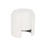 Reposapiés Home ESPRIT Blanco Poliéster Madera MDF Scandi 40 x 40 x 43 cm